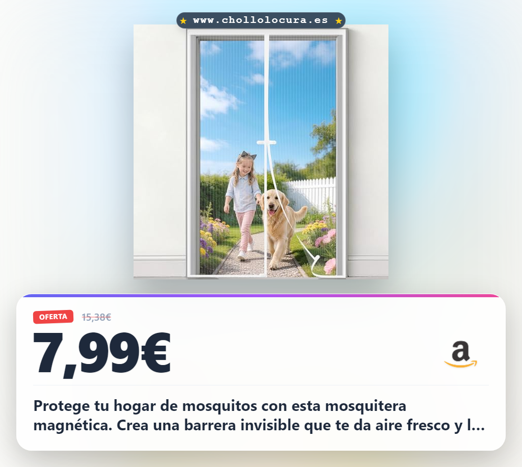 Consigue la mosquitera de puerta magnética 105x215 cm anti-insectos para patio y cocina a precio de chollo en oferta histórica