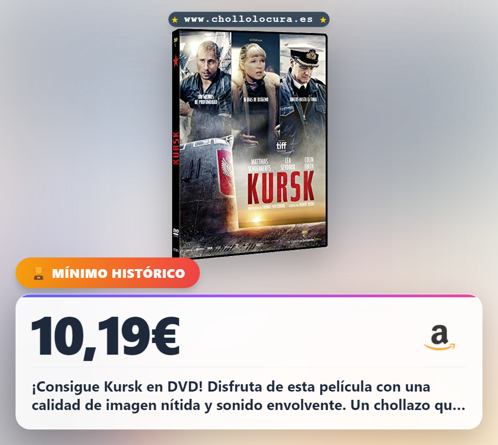 Obtén el DVD de Kursk con envío gratis y al mejor precio del momento para disfrutar la película.