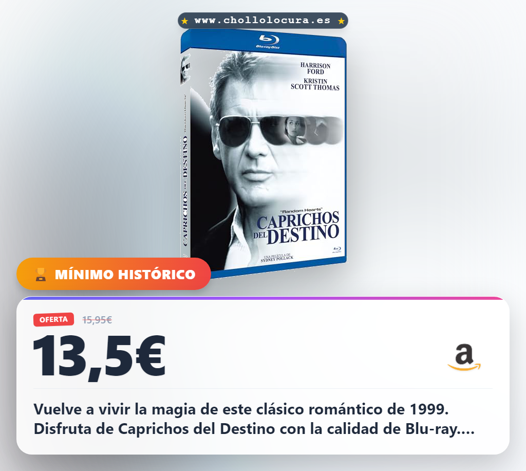 Encuentra Caprichos del Destino en Blu-ray BD25, la joya del cine romántico de 1999 al mejor precio
