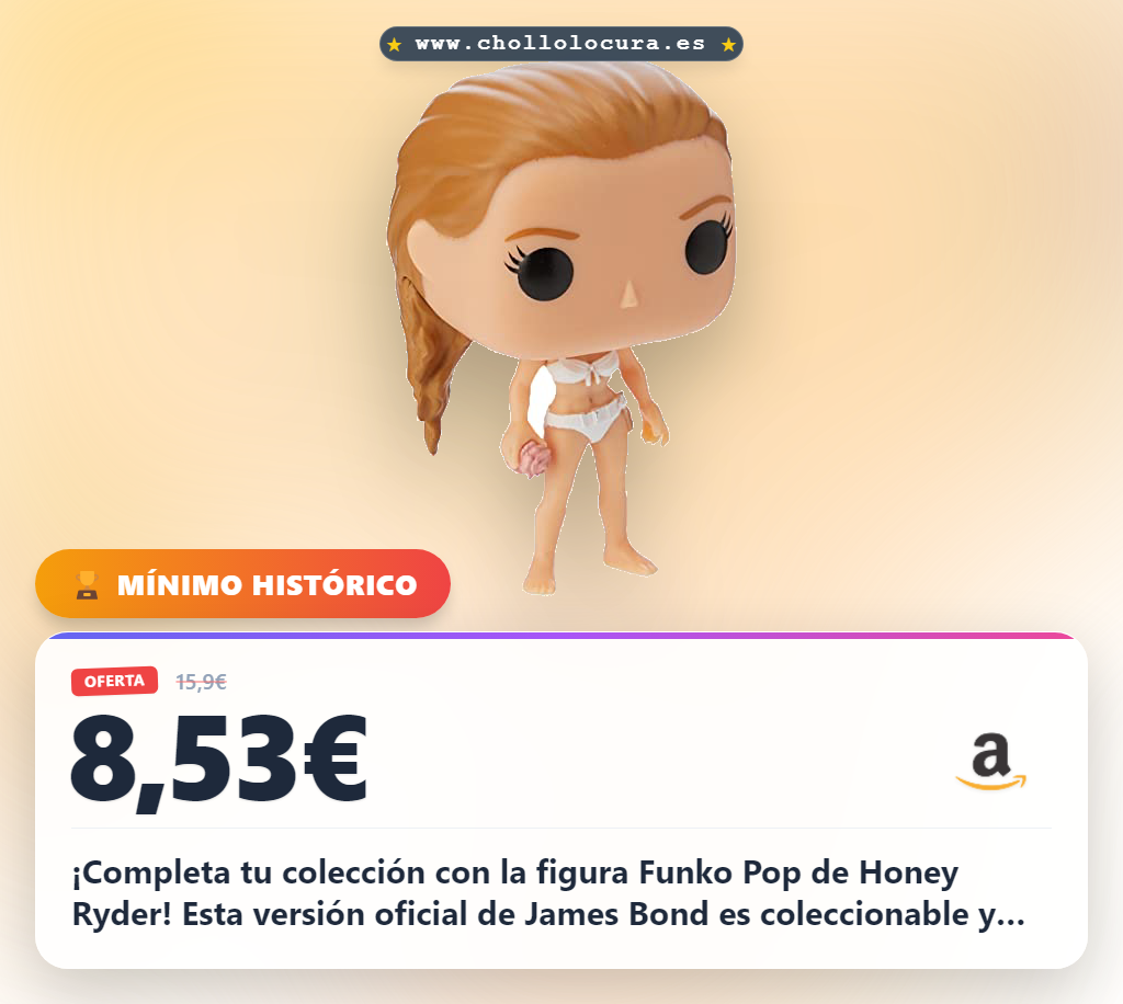 Consigue la figura Funko Pop James Bond Chica Bond Honey Ryder en oferta histórica