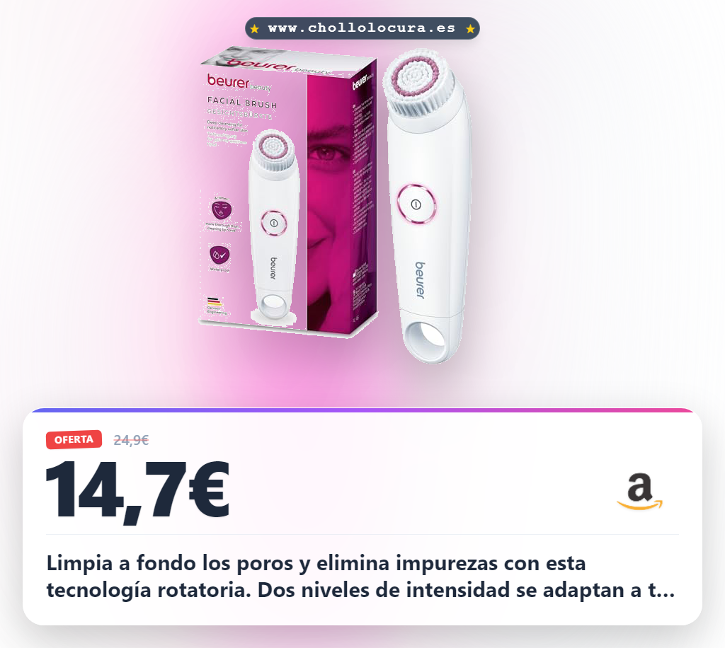 Aprovecha el cepillo facial eléctrico Beurer FC 45 para una limpieza profunda y luminosa al mejor precio