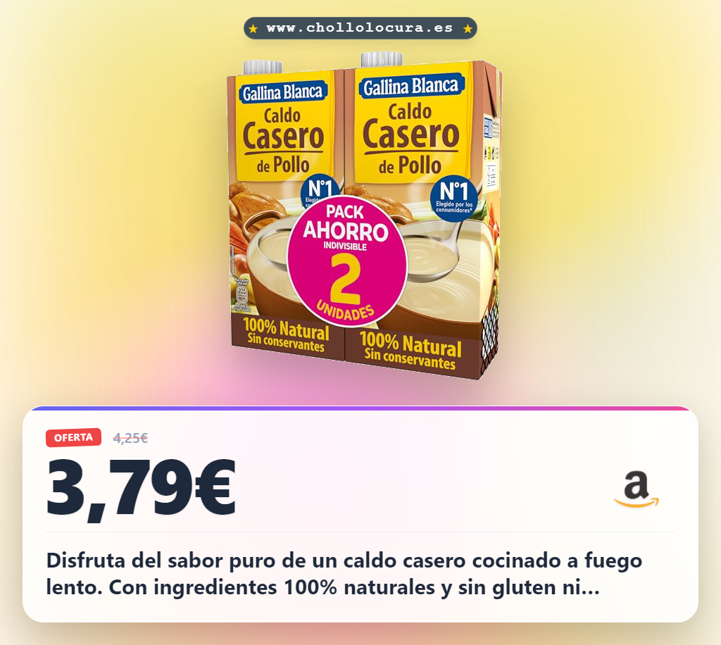 Aprovecha este caldo casero de pollo 100% natural sin gluten y bajo en grasa cocinado a fuego lento