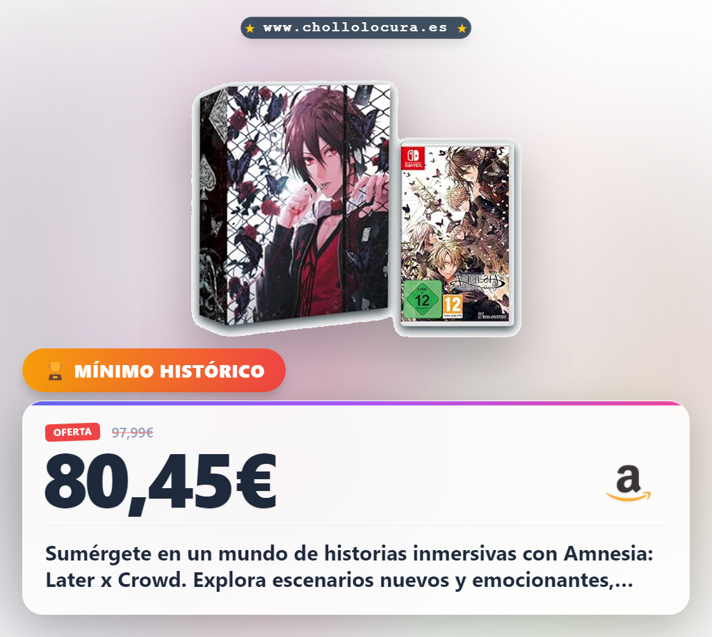 Aprovecha la edición limitada Amnesia Later x Crowd para Nintendo Switch con historias exclusivas