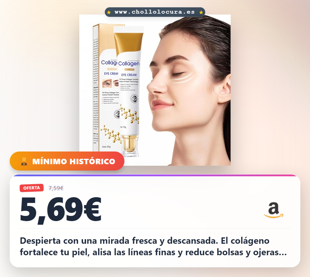 Despierta con una mirada fresca y descansada. El colágeno fortalece tu piel, alisa las líneas finas y reduce bolsas y ojeras visibles. Su textura sedosa se absorbe rápido para un contorno de ojos visiblemente más firme y rejuvenecido.