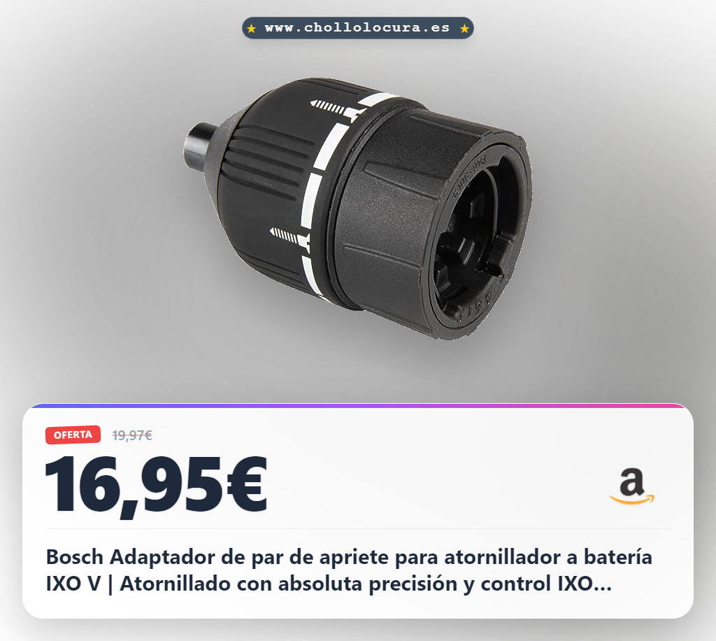 Bosch ‎Adaptador de par de apriete para atornillador a batería IXO V | Atornillado con absoluta precisión y control IXO Collection - Torque setting adapter