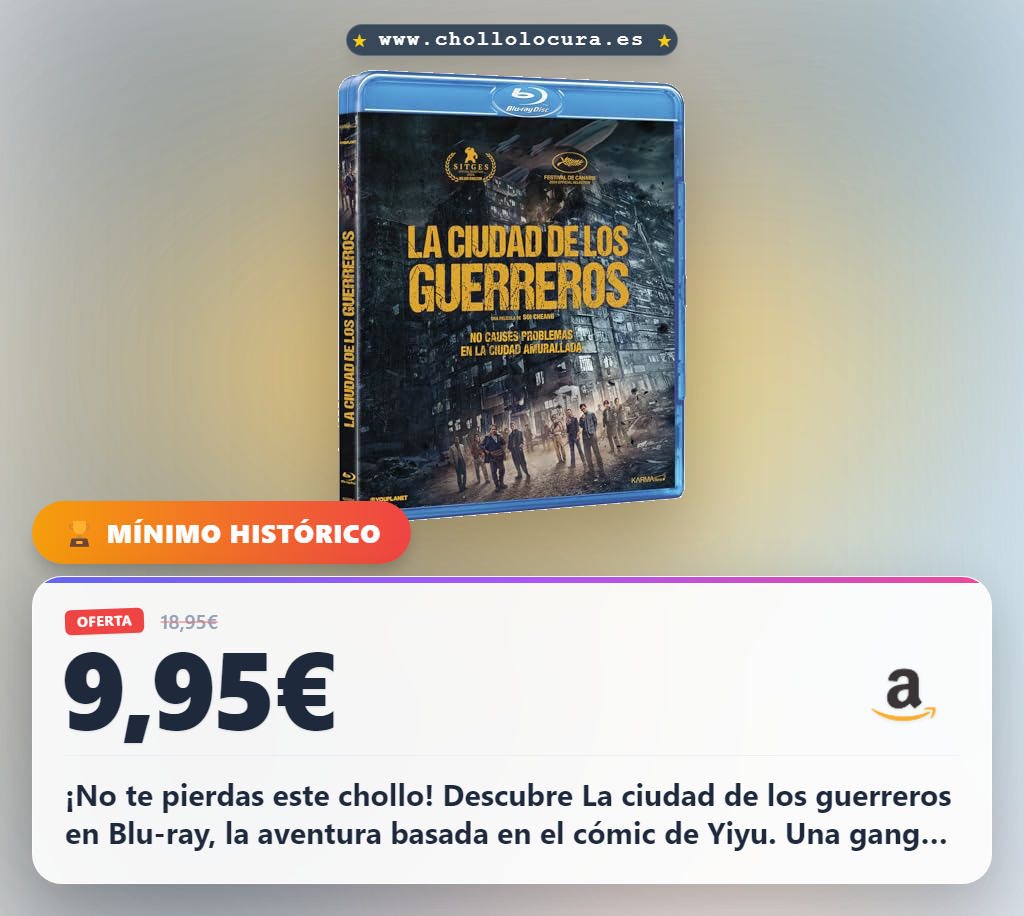 Aprovecha La ciudad de los guerreros Blu-ray basado en el cómic de Yiyu en oferta histórica