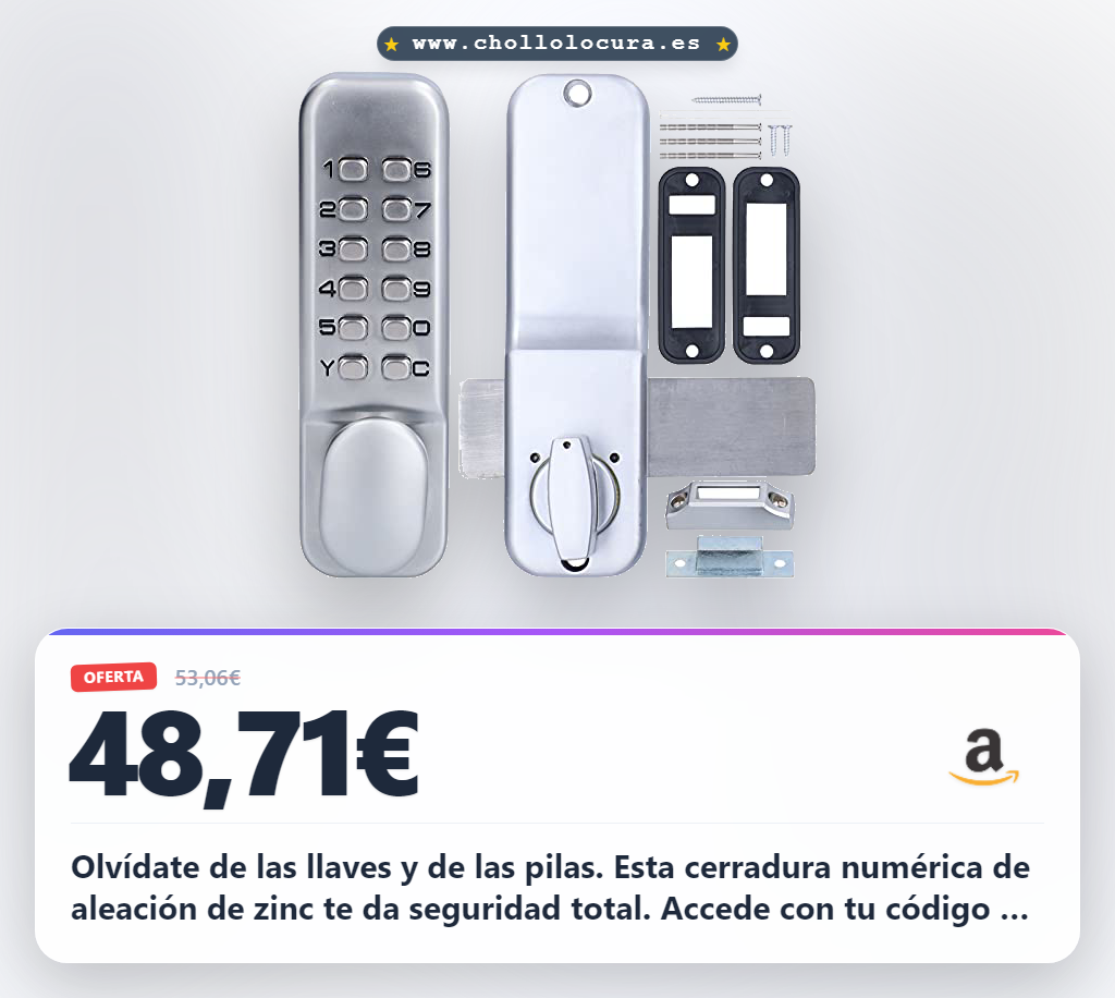 Aprovecha la cerradura numérica de código exterior de aleación de zinc para máxima seguridad y sin llaves