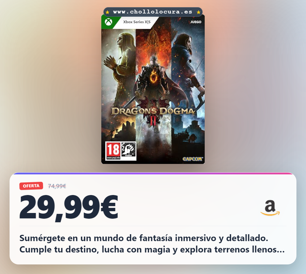 Consigue Dragon's Dogma 2 Standard Edition para Xbox Series X|S en oferta histórica al mejor precio