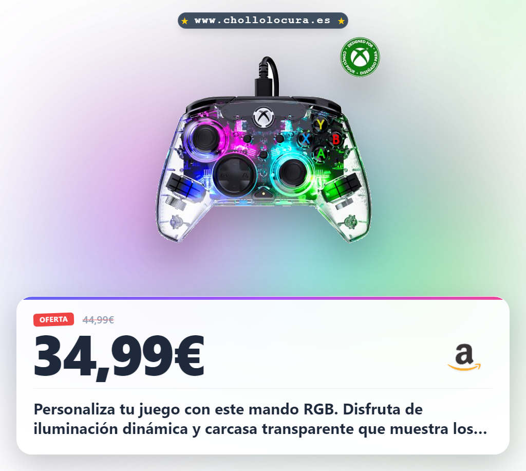 Encuentra el mando Turtle Beach Afterglow RGB con efecto Hall para Xbox Series X y PC a precio de chollo
