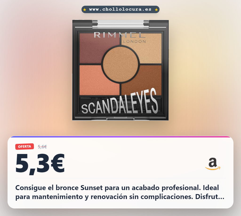 Consigue el bronce Sunset para un acabado profesional. Ideal para mantenimiento y renovación sin complicaciones. Disfruta de un manejo sencillo y seguro en tu taller o casa. Calidad Rimmel garantizada para tus proyectos.