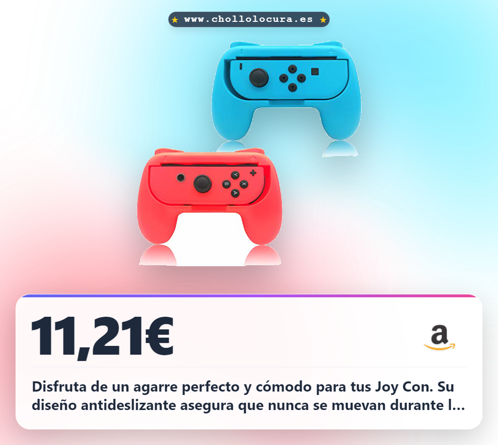 Aprovecha los controladores Joy Con para Nintendo Switch suaves y antideslizantes azul y rojo al mejor precio