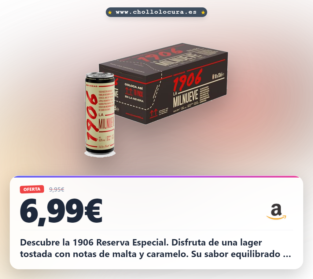 Aprovecha la 1906 Reserva Especial Lager Tostada galardonada con sabor a malta y caramelo al mejor precio