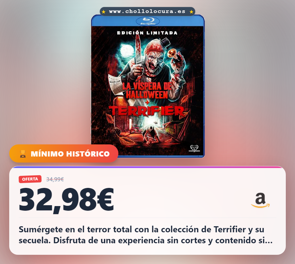 Adquiere la edición exclusiva de Terrifier y su secuela en BluRay UNCUT a precio de chollo