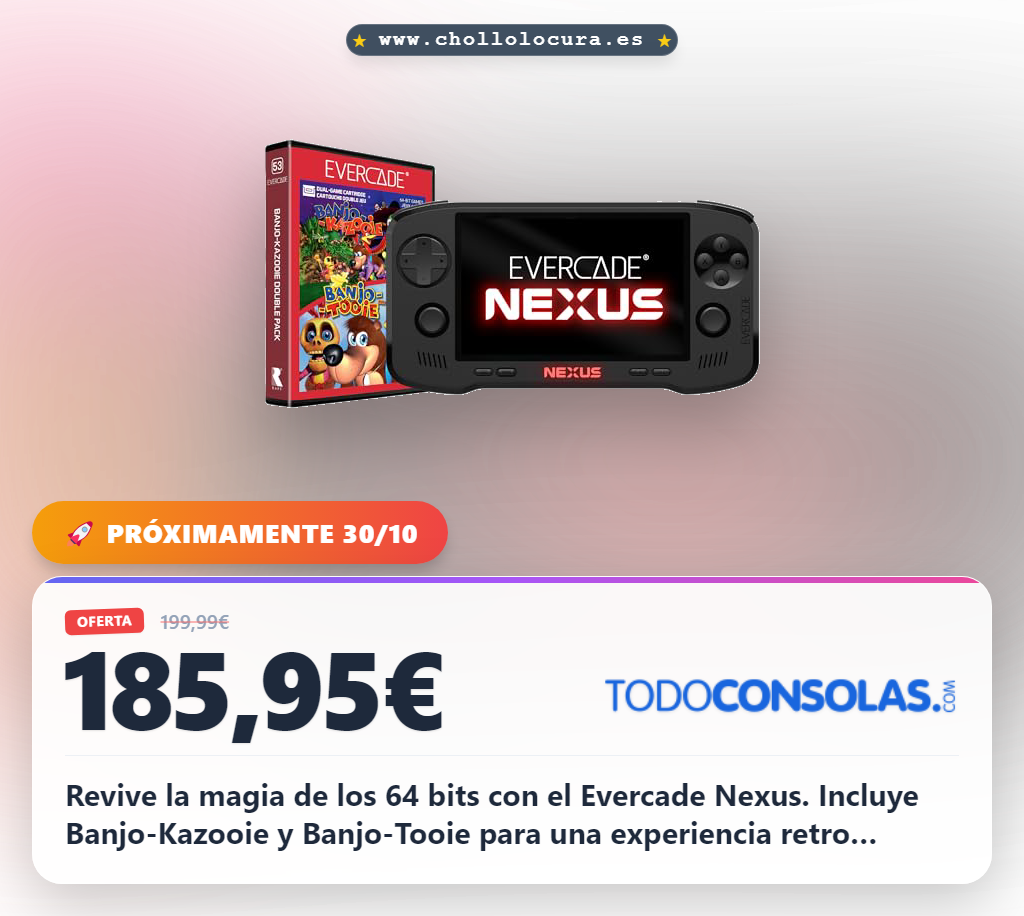 Aprovecha el pack Evercade Nexus con Banjo-Kazooie y Banjo-Tooie retro al mejor precio de gaming