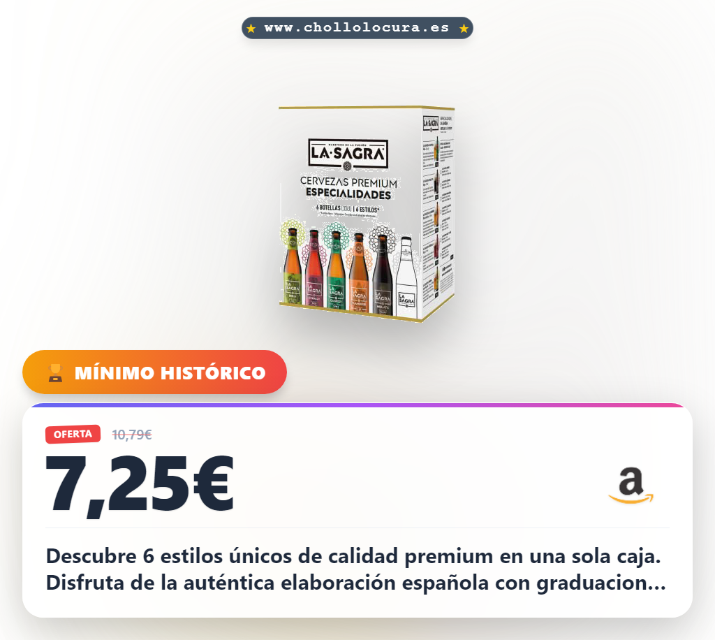 Aprovecha el pack de 6 botellas españolas La Sagra con 6 estilos premium en oferta al mejor precio