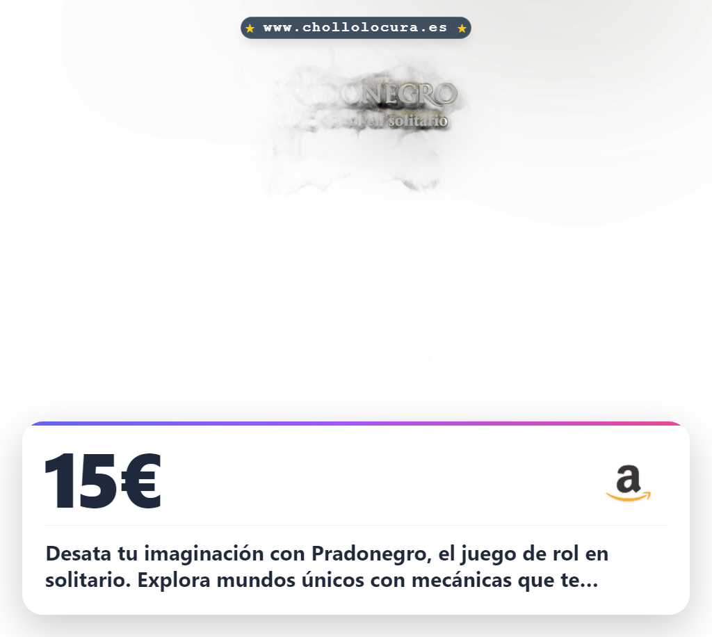 Aprovecha Pradonegro: Juego de rol en solitario con mecánicas únicas a precio de chollo