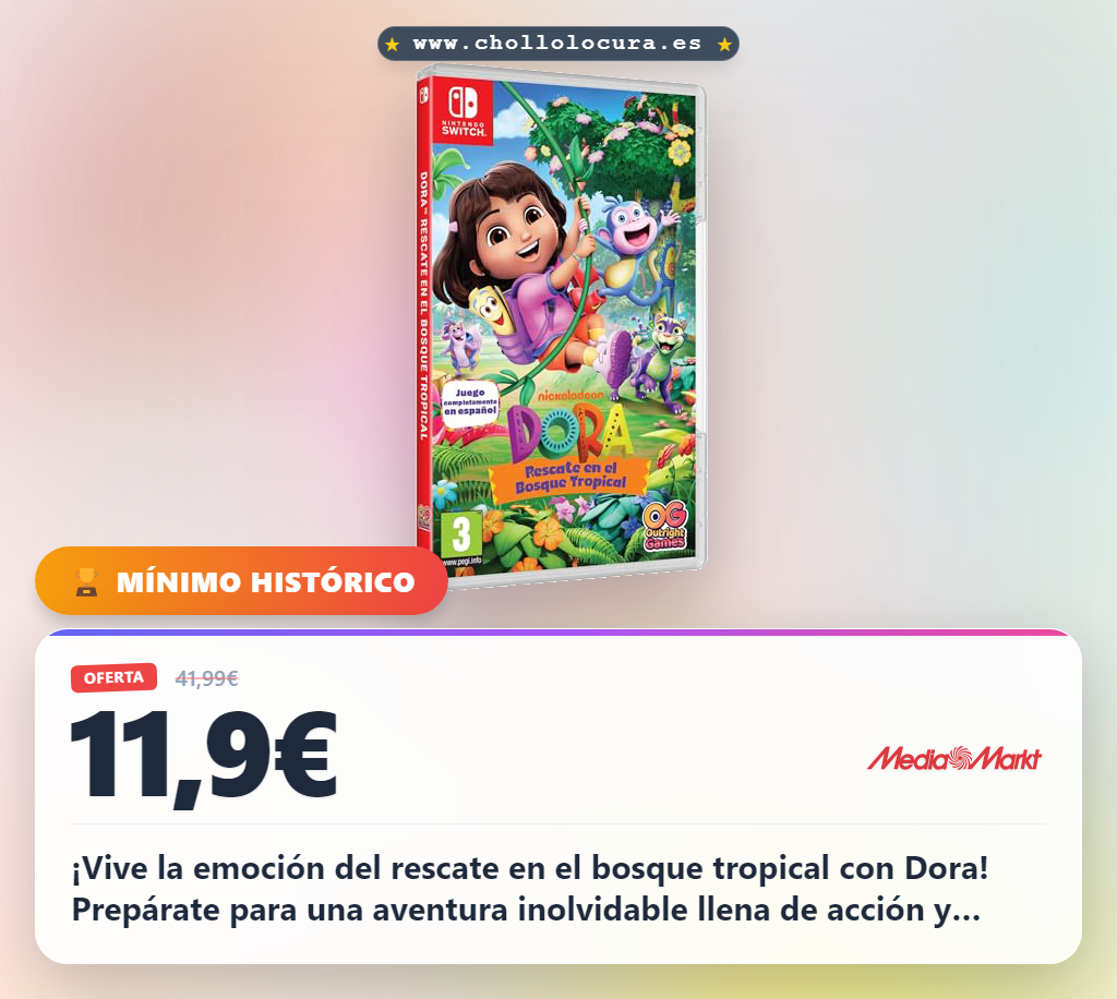 Aprovecha la aventura de Dora Rescate en el Bosque Tropical para Nintendo Switch y disfruta del rescate inolvidable