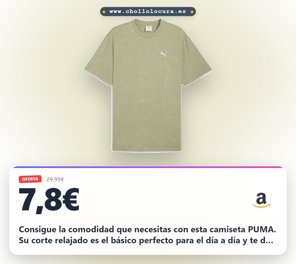 Logra el estilo con la PUMA Camiseta Unisex ESS Elevated de lavado relajado en oferta histórica para ti.