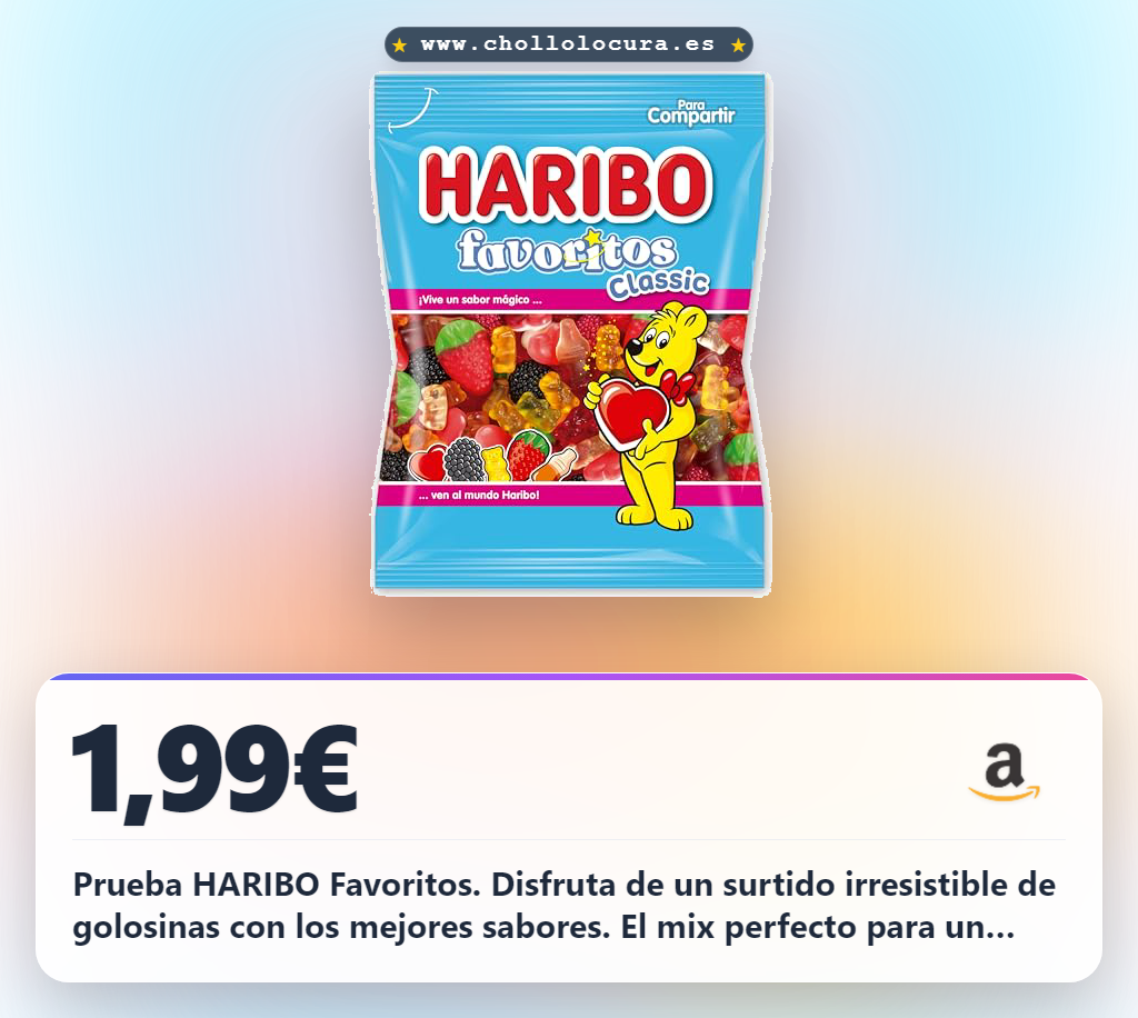 Consigue el HARIBO Favoritos Classic 150g con este delicioso mix de golosinas a precio de chollo