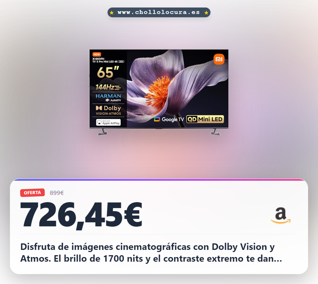 Disfruta de imágenes cinematográficas con Dolby Vision y Atmos. El brillo de 1700 nits y el contraste extremo te dan detalles nítidos. Disfruta de movimientos fluidos con 144Hz y sonido envolvente DTS-X. La experiencia de TV más inmersiva para ti.