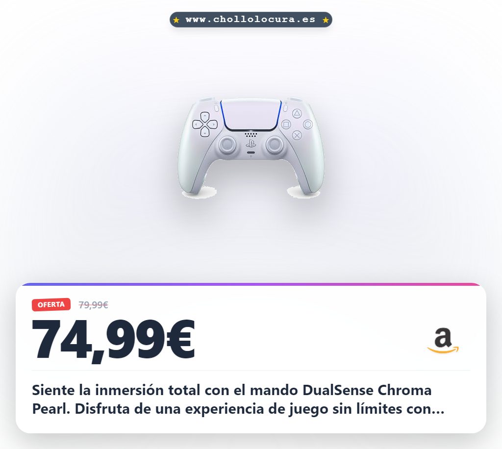 Consigue el mando DualSense Colección Chroma Pearl inalámbrico para PlayStation 5 al mejor precio