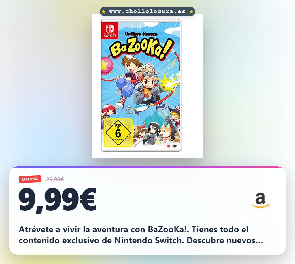 Consigue el BaZooKa de Umihara Kawase para Nintendo Switch en oferta histórica