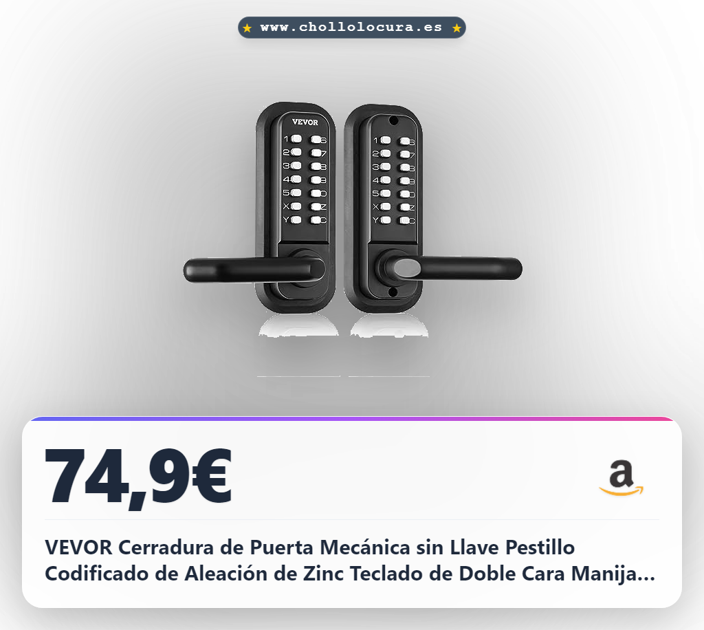 Compra la cerradura mecánica sin llave de aleación de zinc con bloqueo automático al mejor precio