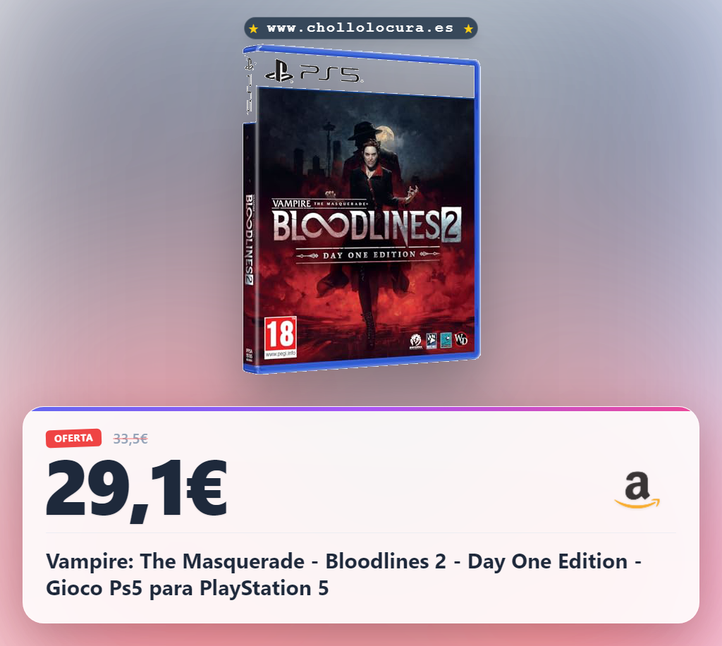 Vampire: The Masquerade - Bloodlines 2 - Day One Edition - Gioco Ps5 para PlayStation 5