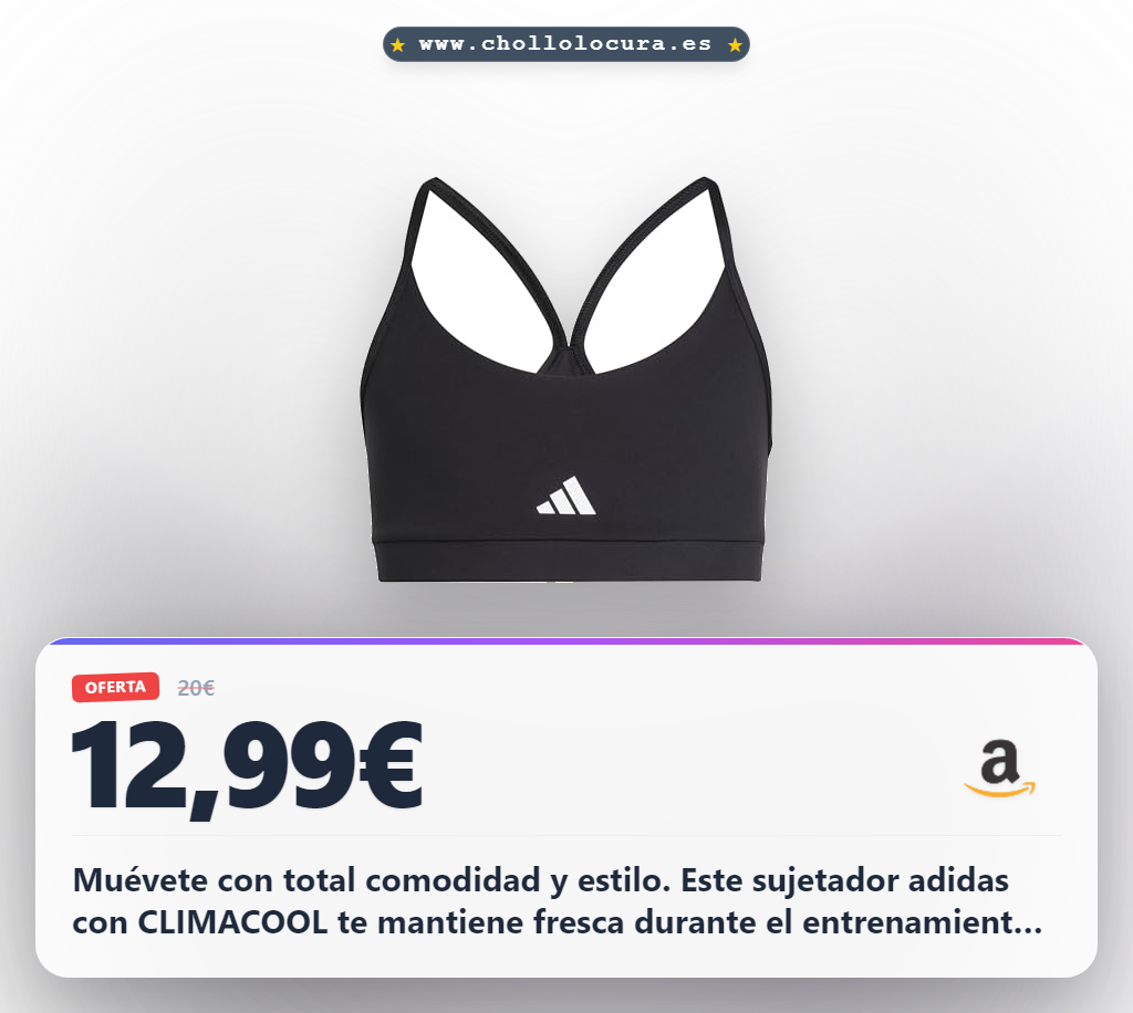 Llévate el sujetador deportivo adidas Niñas Train Essentials CLIMACOOL con poliéster reciclado al mejor precio
