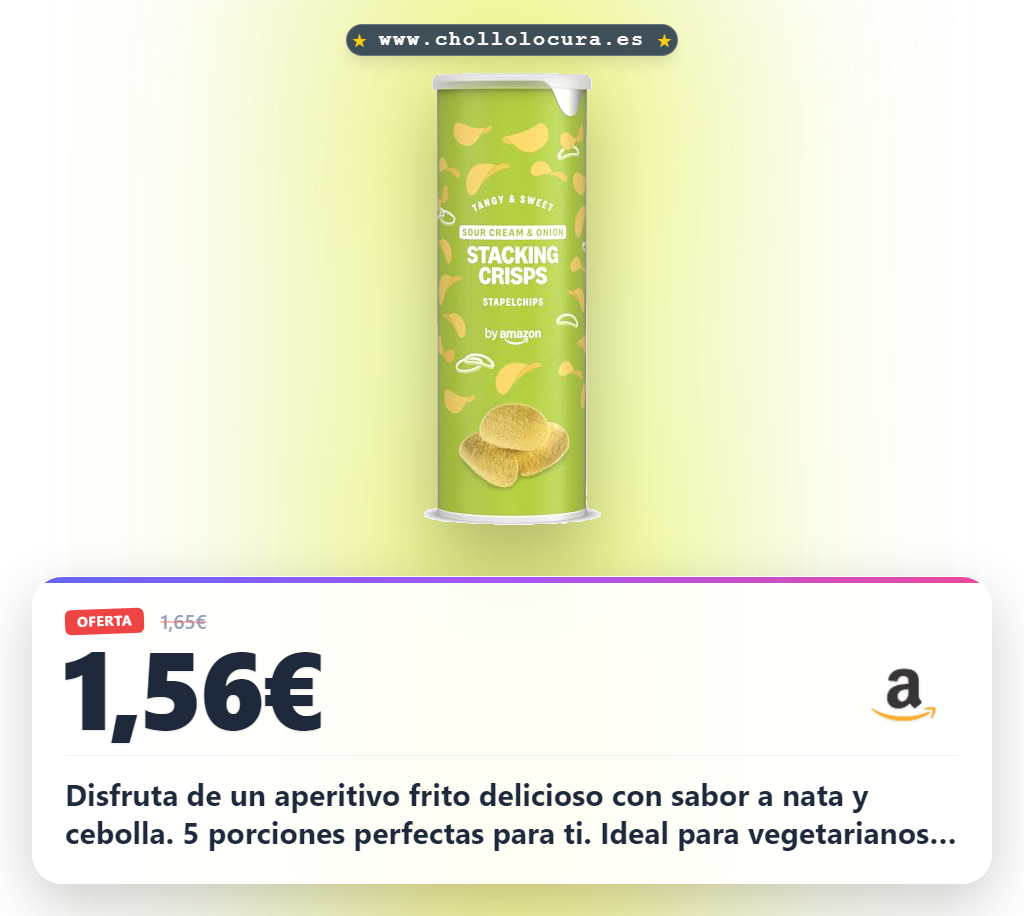 Aprovecha este aperitivo frito de nata y cebolla con 5 porciones vegetariano en oferta histórica