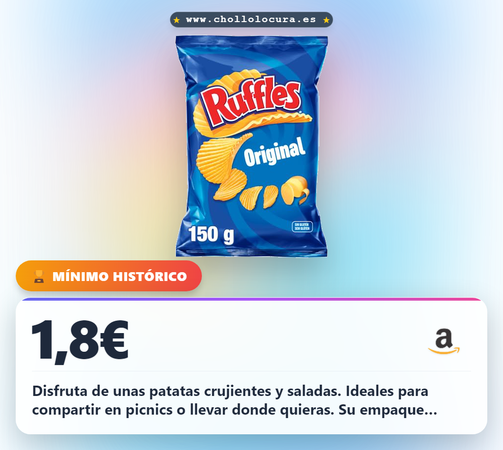 Disfruta tus patatas crujientes y saladas envasadas en atmósfera protectora para picnics y compartir
