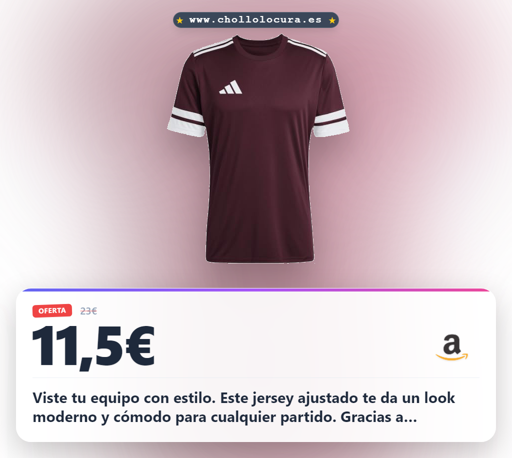 Aprovecha el jersey adidas Squadra25 hombre short sleeve Team Maroon 2/White