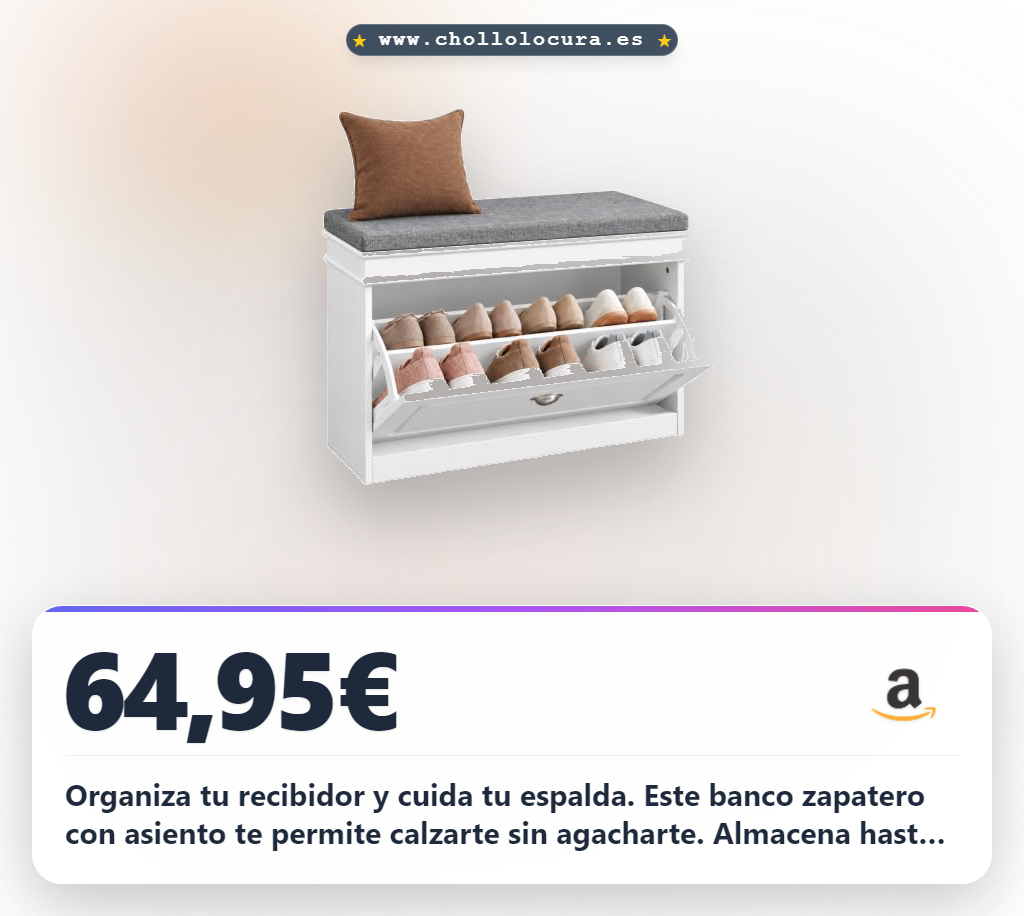 Consigue el banco zapatero estrecho con asiento y almacenamiento para tu recibidor al mejor precio