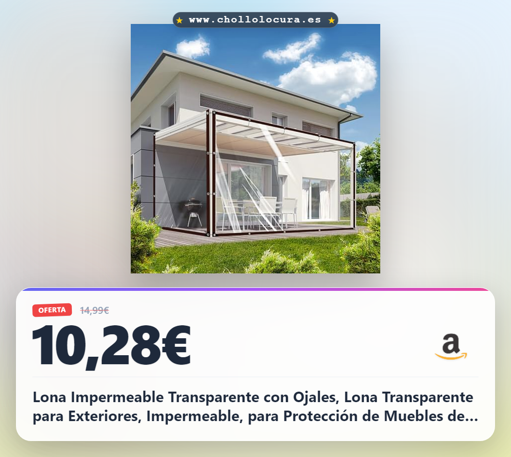 Lona Impermeable Transparente con Ojales, Lona Transparente para Exteriores, Impermeable, para Protección de Muebles de Jardín, Balcones, para Exteriores,Aislamiento de Plantas, con Cuerda, 2x2m