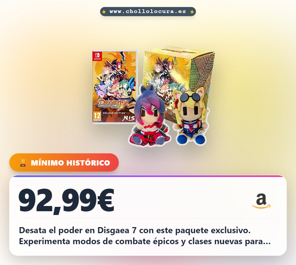 Aprovecha el paquete de peluches Disgaea 7 Limited Edition para Nintendo Switch en oferta histórica