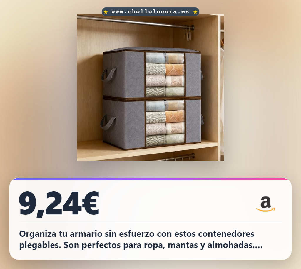 Aprovecha estos contenedores plegables para ropa y mantas en oferta histórica para organizar tu armario