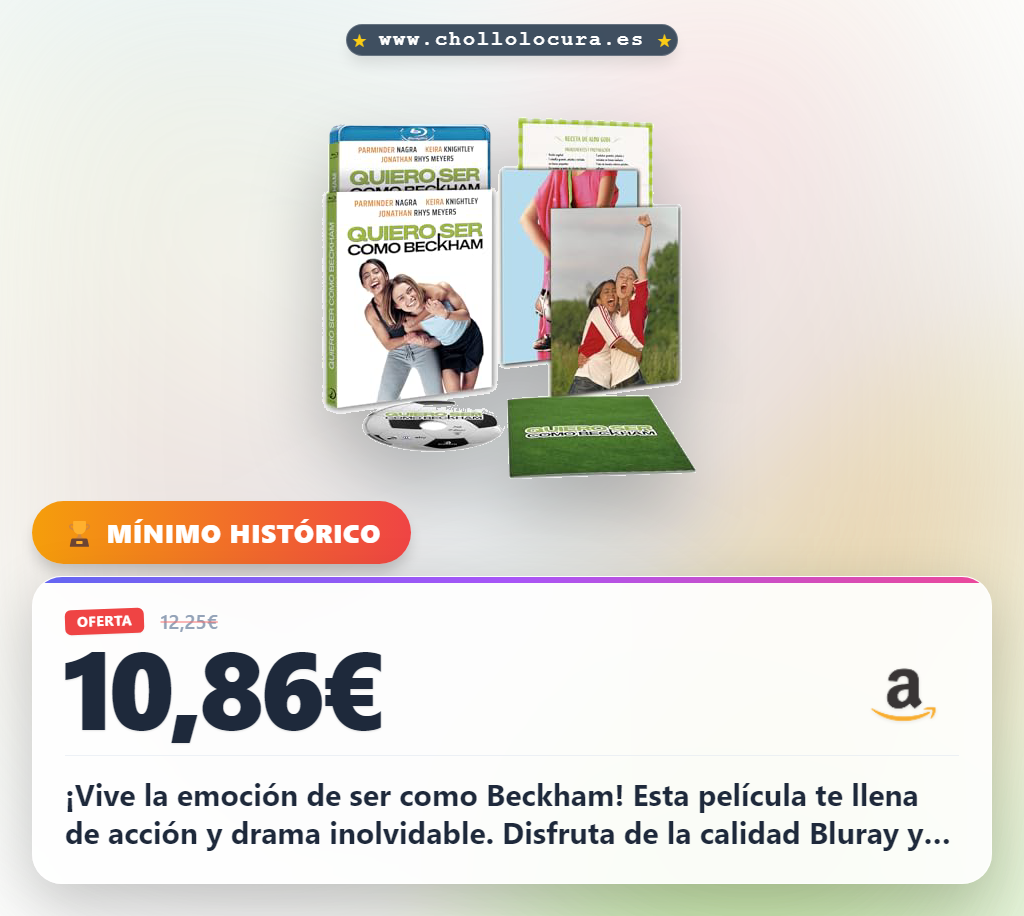 Disfruta de la película Quiero Ser Como Beckham en Blu-ray con acción y drama al mejor precio