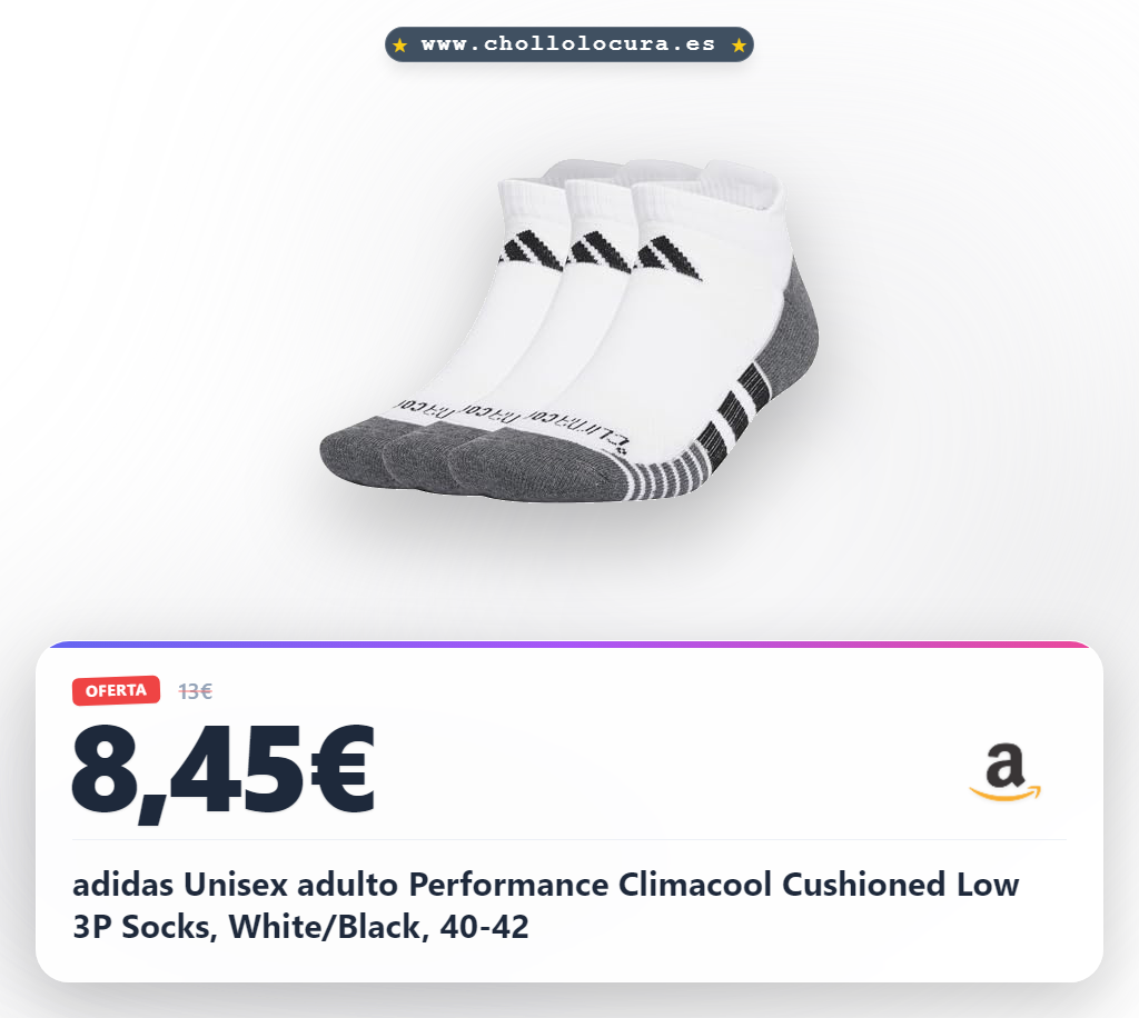 adidas Unisex adulto Performance Climacool Cushioned Low 3P Socks, White/Black, 40-42
