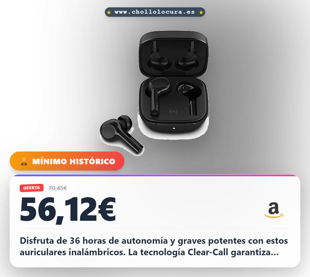 Aprovecha los auriculares SoundForm Freedom con graves potentes y 36 horas de autonomía en oferta histórica