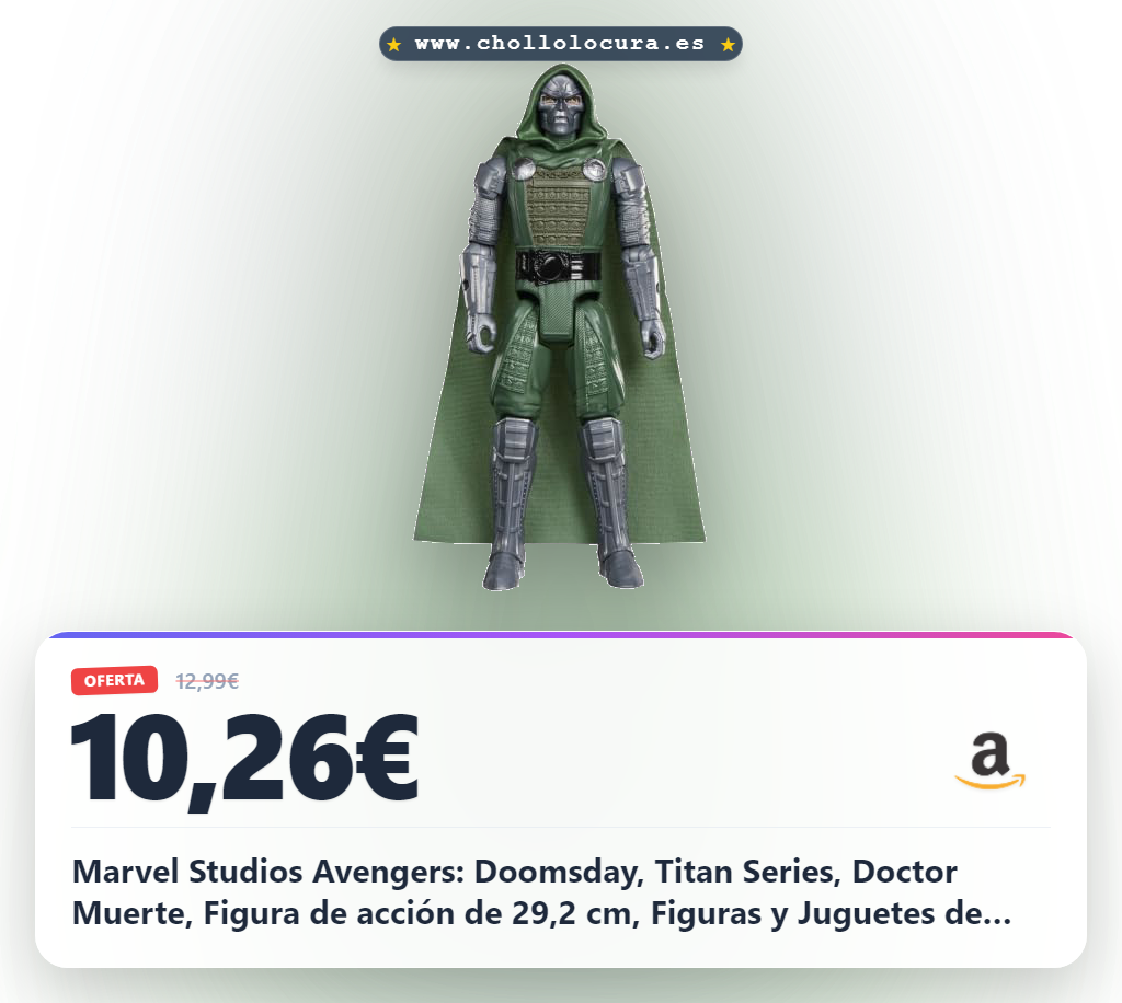 Marvel Studios Avengers: Doomsday, Titan Series, Doctor Muerte, Figura de acción de 29,2 cm, Figuras y Juguetes de superhéroes para niños y niñas, A Partir de 4 años
