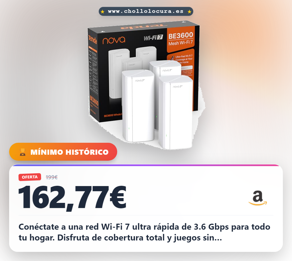 Consigue el sistema WiFi 7 Mesh Tenda Nova ME3 Pro con 3.6 Gbps y WPA3 para tu hogar