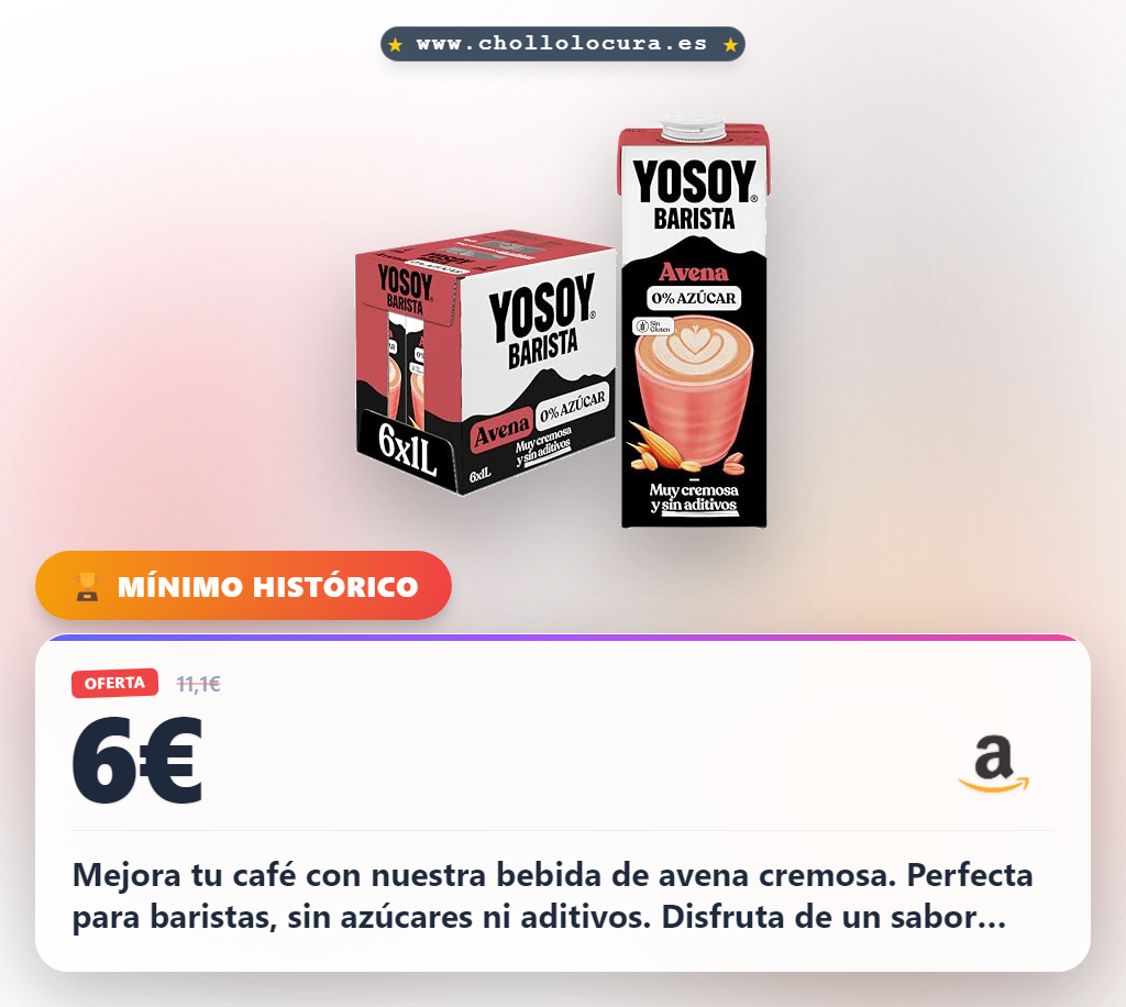 Aprovecha esta bebida de avena cremosa para baristas sin azúcar con agua del Montseny en oferta histórica