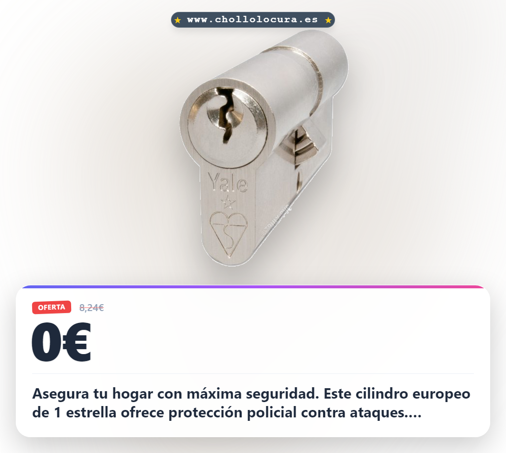 Consigue el cilindro europeo Yale KM4045-NP doble de alta seguridad con 3 llaves