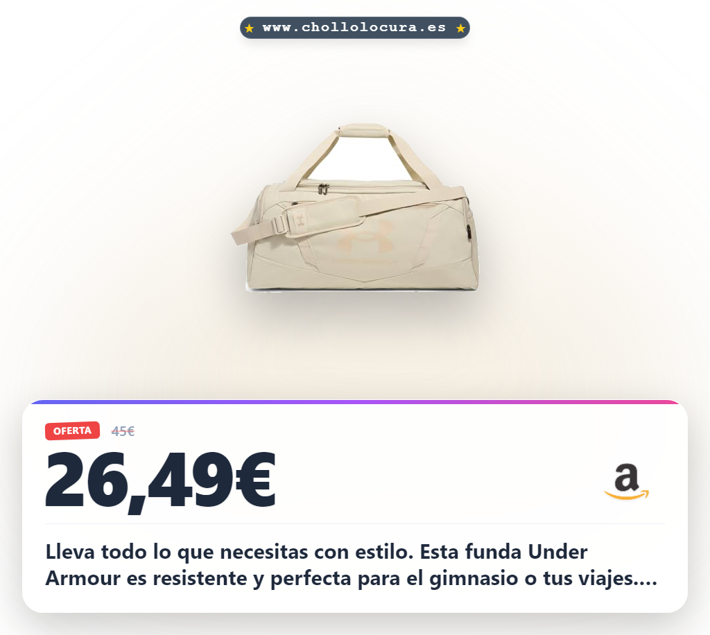 Aprovecha el Duffle MD Under Armour Undeniable 5.0 Khaki Base en oferta histórica. ¡Estilo y comodidad!