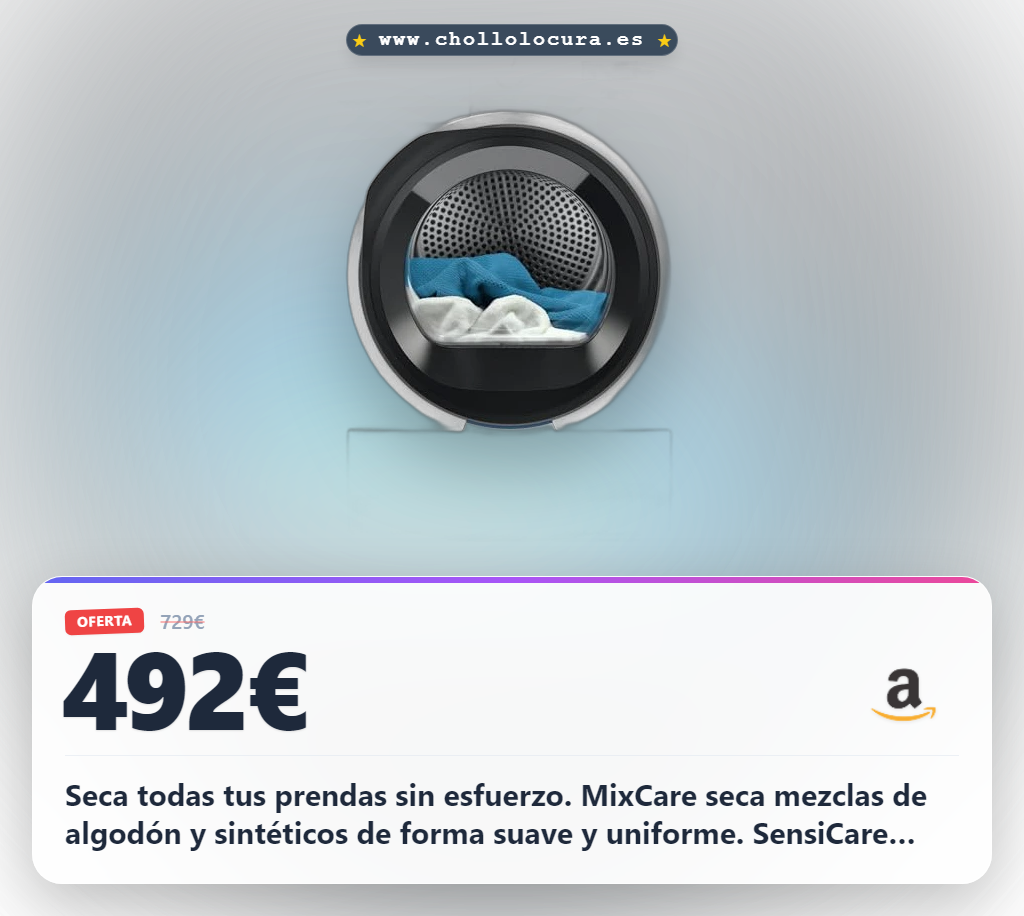 Aprovecha la secadora Electrolux MixCare con tecnología SensiCare y Motor Inverter al mejor precio
