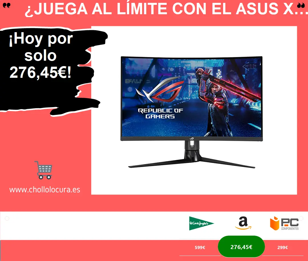 ¿Juega al límite con el ASUS XG32VC, monitor gaming curvo HDR de 31.5 WQHD y 170 Hz?