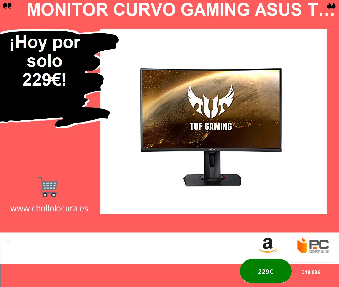 Monitor Curvo Gaming Asus TUF VG27WQ: Inmersión en Juego con 165 Hz y ELMB SYNC