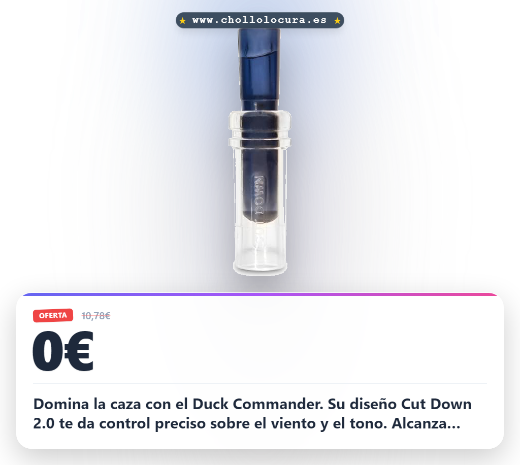 Logra el éxito en la caza con el llamador de patos Duck Commander Cut Down 2.0 a precio de chollo