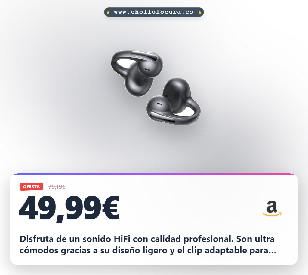 Disfruta de un sonido HiFi con calidad profesional. Son ultra cómodos gracias a su diseño ligero y el clip adaptable para todo el día. Conectividad Bluetooth 6.0 estable e IP67, son perfectos para tus aventuras y tu rutina diaria.