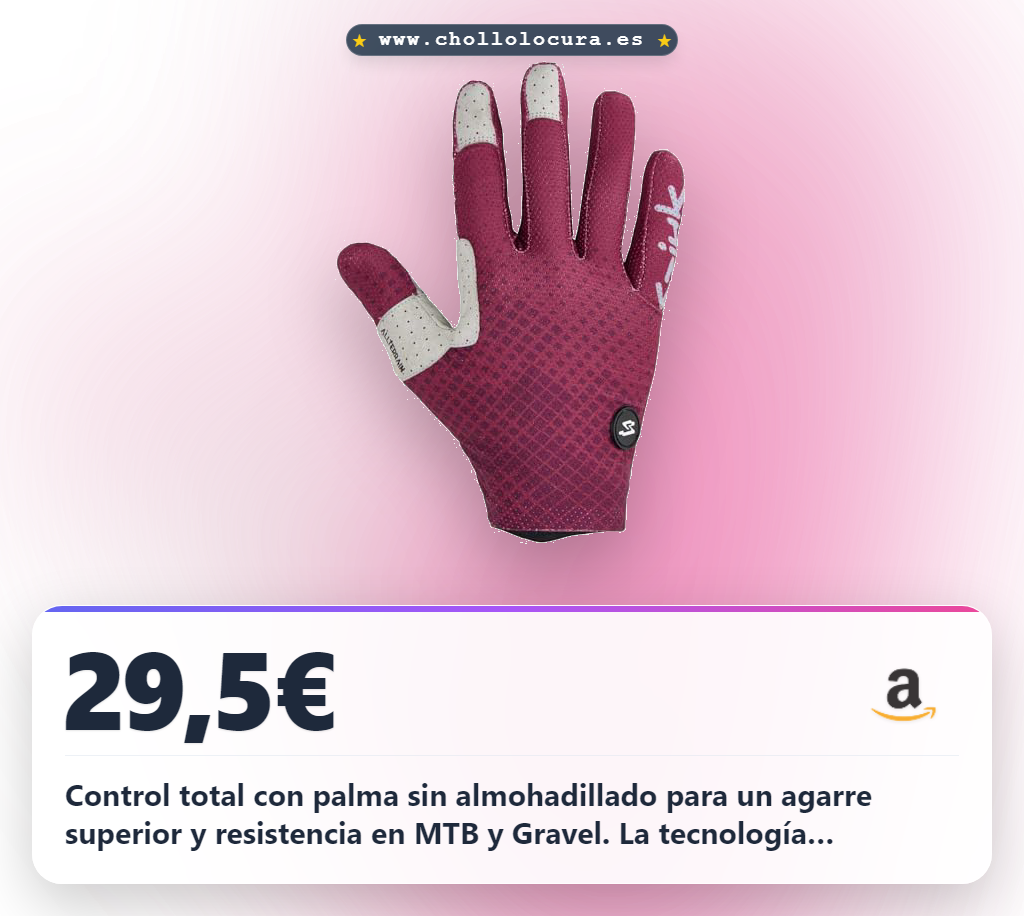 Encuentra estos guantes de ciclismo All Terrain con tecnología touchscreen y resistencia a 100 lavados al mejor precio de oferta histórica
